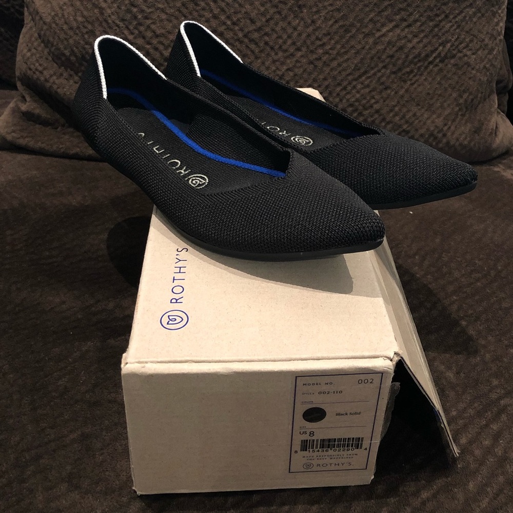 Rothy’s The Point Black Solid Size 8